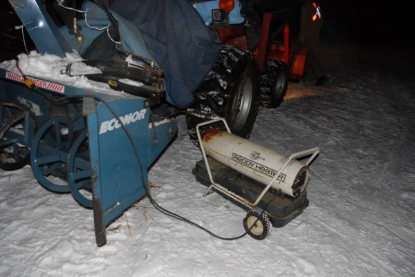 Nothing is too outlandish to use when it comes to warming gelled diesel. Nothing is too outlandish to use when it comes to warming gelled diesel.