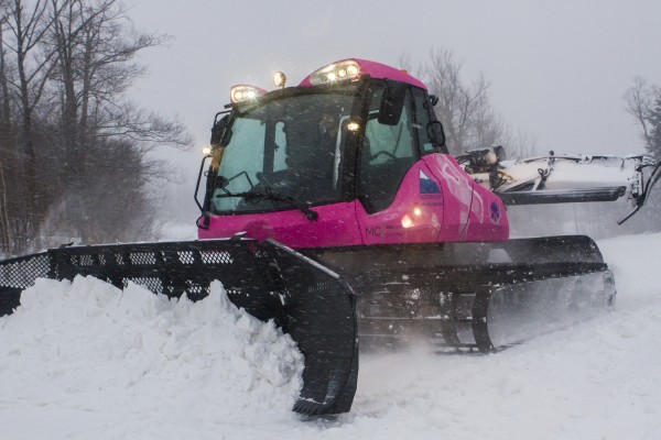 Sugarloaf unveiled a new 2014 Prinoth Bison-X snowcat, painted bright pink in support of the Sugarloaf Charity Summit, on Dec. 20. Sugarloaf unveiled a new 2014 Prinoth Bison-X snowcat, painted bright pink in support of the Sugarloaf Charity Summit, on Dec. 20.