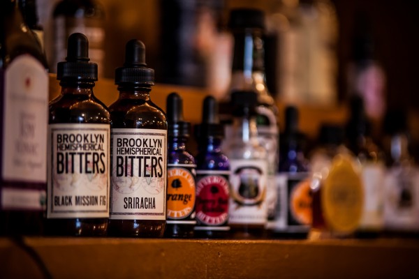 Bitters are sold in the mixology shop and added to nonalcoholic mocktails in the swank soda bar at Vena's Fizz House. Bitters are sold in the mixology shop and added to nonalcoholic mocktails in the swank soda bar at Vena's Fizz House.