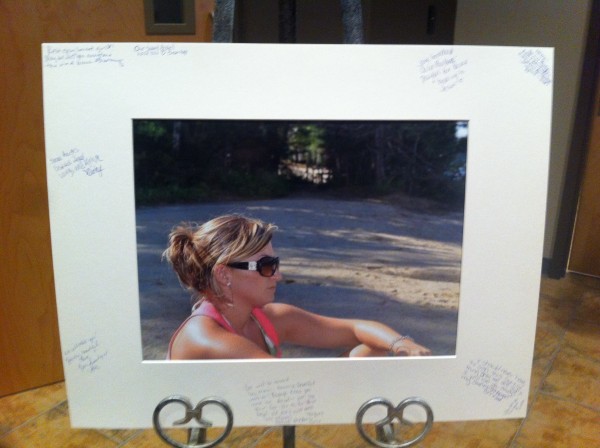 Family and friends on Friday wrote messages to Hilary Saenz on a photo placed in Pathway Vineyard Church in Lewiston. Family and friends on Friday wrote messages to Hilary Saenz on a photo placed in Pathway Vineyard Church in Lewiston.