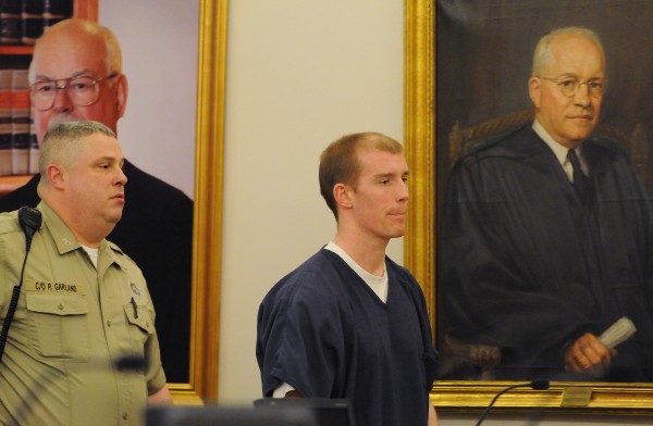 Nicholas Sexton is lead in to the courtroom at the Penobscot Judicial Center in Bangor on Wednesday for a hearing to determine if he should have a trial separate from co-defendant Randall Daluz. Nicholas Sexton is lead in to the courtroom at the Penobscot Judicial Center in Bangor on Wednesday for a hearing to determine if he should have a trial separate from co-defendant Randall Daluz.