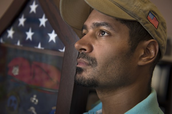 Santino Fort, seen Jan. 30, 2014 at his home in Fayetteville, N.C., deployed twice to Afghanistan and once to Iraq as a member of the Air Force. Santino Fort, seen Jan. 30, 2014 at his home in Fayetteville, N.C., deployed twice to Afghanistan and once to Iraq as a member of the Air Force.