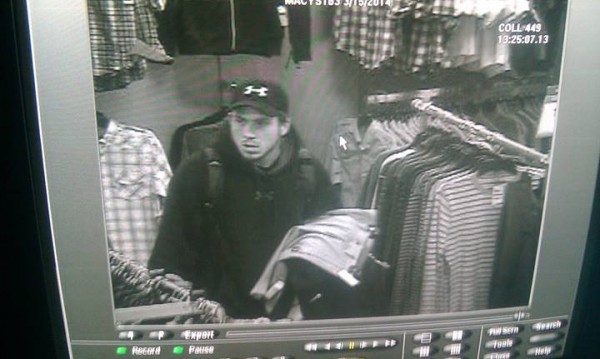 Those with information about the man pictured at a Bangor Mall store on March 15 are asked to call Officer Ben Paradis at 947-7384 ext. 5786. Those with information about the man pictured at a Bangor Mall store on March 15 are asked to call Officer Ben Paradis at 947-7384 ext. 5786.