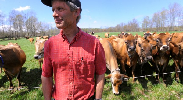 Steve Morrison owns of Clovercrest Farm, a certified organic dairy farm in Charleston. He was selling milk to MOO Milk before the company went out of business. Steve Morrison owns of Clovercrest Farm, a certified organic dairy farm in Charleston. He was selling milk to MOO Milk before the company went out of business.