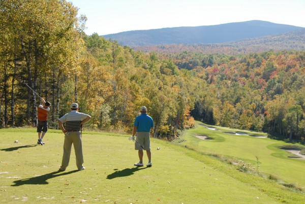Golfers enjoy some fall foliage as they play the 10th hole at Sugarloaf Golf Club in September 2013. The BDN is asking readers to submit their choices for Maine’s toughest golf holes. Golfers enjoy some fall foliage as they play the 10th hole at Sugarloaf Golf Club in September 2013. The BDN is asking readers to submit their choices for Maine’s toughest golf holes.