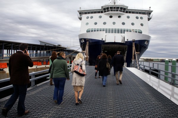 Staffers from U.S. Rep. Chellie Pingree's office get a sneak-peek tour of the Nova Star cruise ship in Portland in this May 2014 file photo. Staffers from U.S. Rep. Chellie Pingree's office get a sneak-peek tour of the Nova Star cruise ship in Portland in this May 2014 file photo.