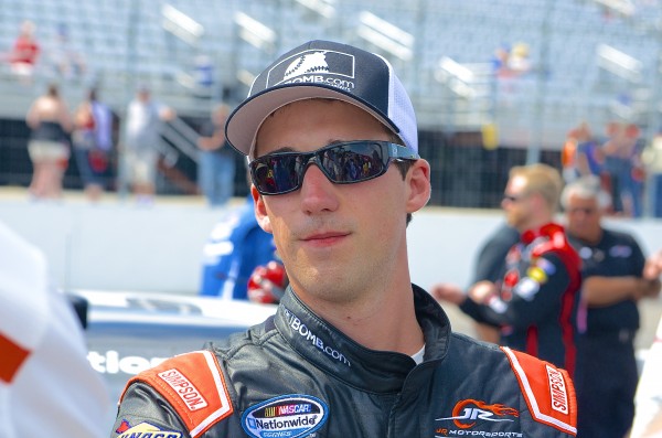 Austin Theriault of Fort Kent waits on pit road before a race. Austin Theriault of Fort Kent waits on pit road before a race.