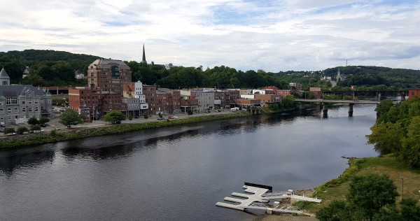 Downtown Augusta pictured from the Memorial Bridge on Aug. 30, 2016.