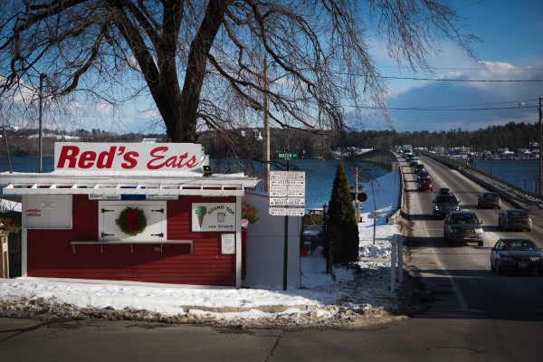 Iconic eatery Red's Eats, which stands at a crossroads on Route 1 where traffic often backs up in the summer months, can be seen Thursday in Wiscasset. Iconic eatery Red's Eats, which stands at a crossroads on Route 1 where traffic often backs up in the summer months, can be seen Thursday in Wiscasset.