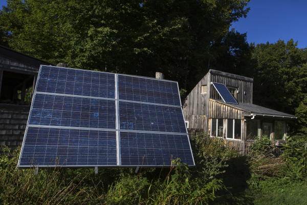 Solar panels can be seen in Searsport in this September 2015 file photo.