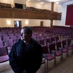 Belfast resident Kiril Lozanov recently purchased the former William C. Crosby School in Belfast. He plans to turn the building into community theater space, offices and co-housing apartments.