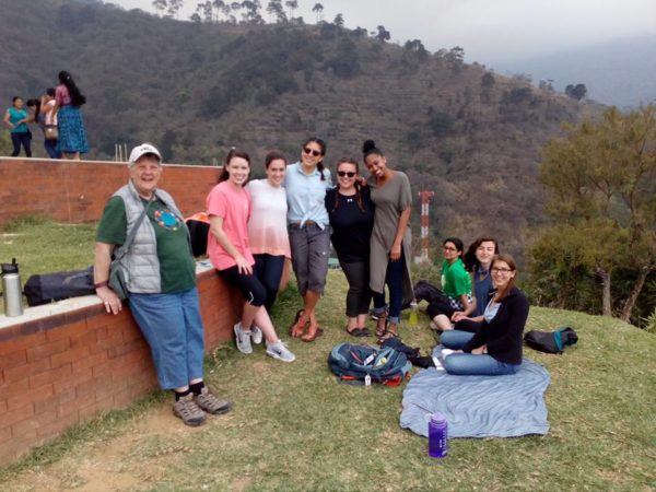 Kay Davis, left, joined fellow volunteers on a recent climb up more than 300 steps to a scenic overlook near the Peace Corps training center in the Guatemalan province of Sacatepequez. Davis, 71 of Bangor, will soon travel to a remote mountain village for a two-year assignment as a maternal-child health worker. Kay Davis, left, joined fellow volunteers on a recent climb up more than 300 steps to a scenic overlook near the Peace Corps training center in the Guatemalan province of Sacatepequez. Davis, 71 of Bangor, will soon travel to a remote mountain village for a two-year assignment as a maternal-child health worker.