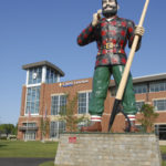The Paul Bunyan statue in front of the Cross Insurance Center in Bangor
