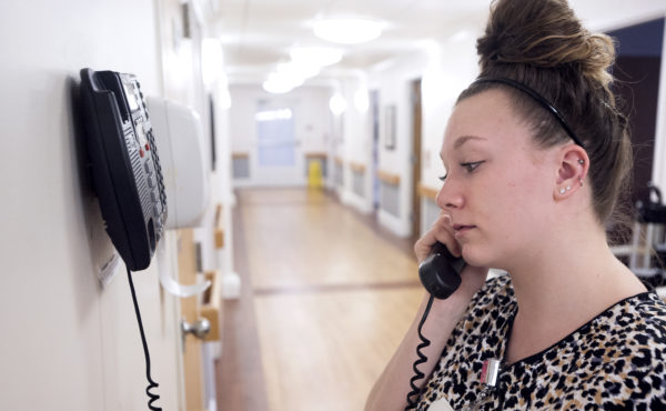 BANGOR, MAINE -- 02/28/2017 -- Salena Sawtelle has been working at the Stillwater Health Care facility in Bangor for three years. Nursing homes such as this are largely staffed by women and the wages are not far above Maine's minimum wage. BANGOR, MAINE -- 02/28/2017 -- Salena Sawtelle has been working at the Stillwater Health Care facility in Bangor for three years. Nursing homes such as this are largely staffed by women and the wages are not far above Maine's minimum wage.