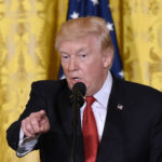 President Donald Trump speaks during a joint press conference with President Juan Manuel Santos of Colombia on Thursday, May 18, 2017 in the East Room of the White House in Washington, D.C. 