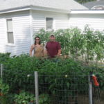 Stephenie MacLagan and Dave Oliver have been turning their yard on Veazie Street in Old Town into a large, productive garden that keeps several families in produce.