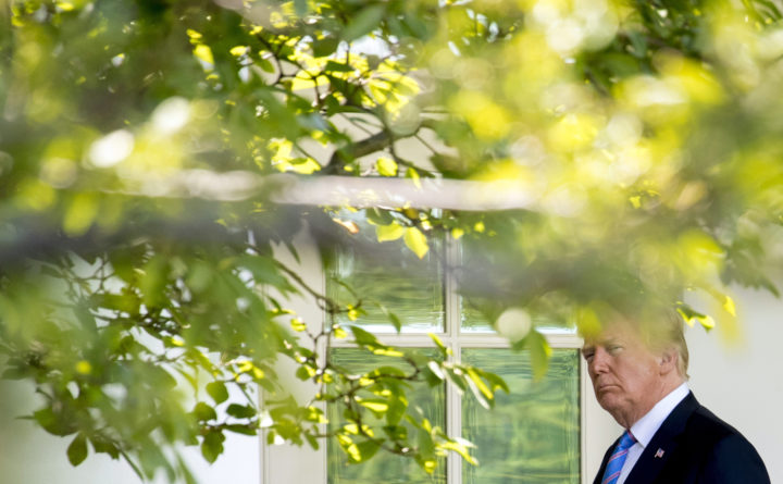 Andrew Harnik | AP President Donald Trump walks towards the West Wing of the White House in Washington Wednesday