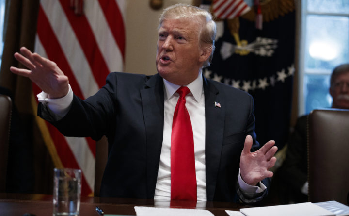 Evan Vucci | AP
Evan Vucci | AP President Donald Trump speaks during a cabinet meeting at the White House Wednesday Jan. 2 2019 in Washington