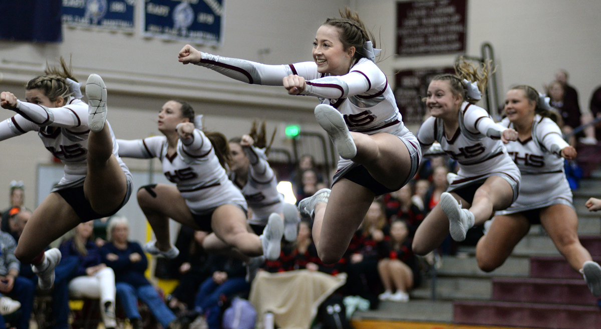 Ellsworth Eagles cheer squad wins Big East championship