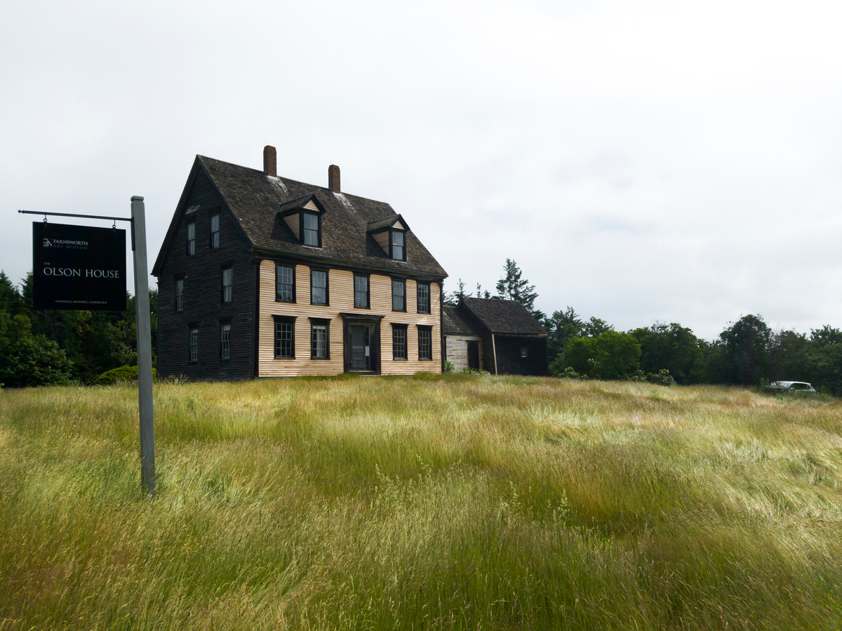 Andrew Wyeth、COVE BELOW OLSON HOUSE Farmhouse visits evoke Andrew Wyeth's Maine paintings