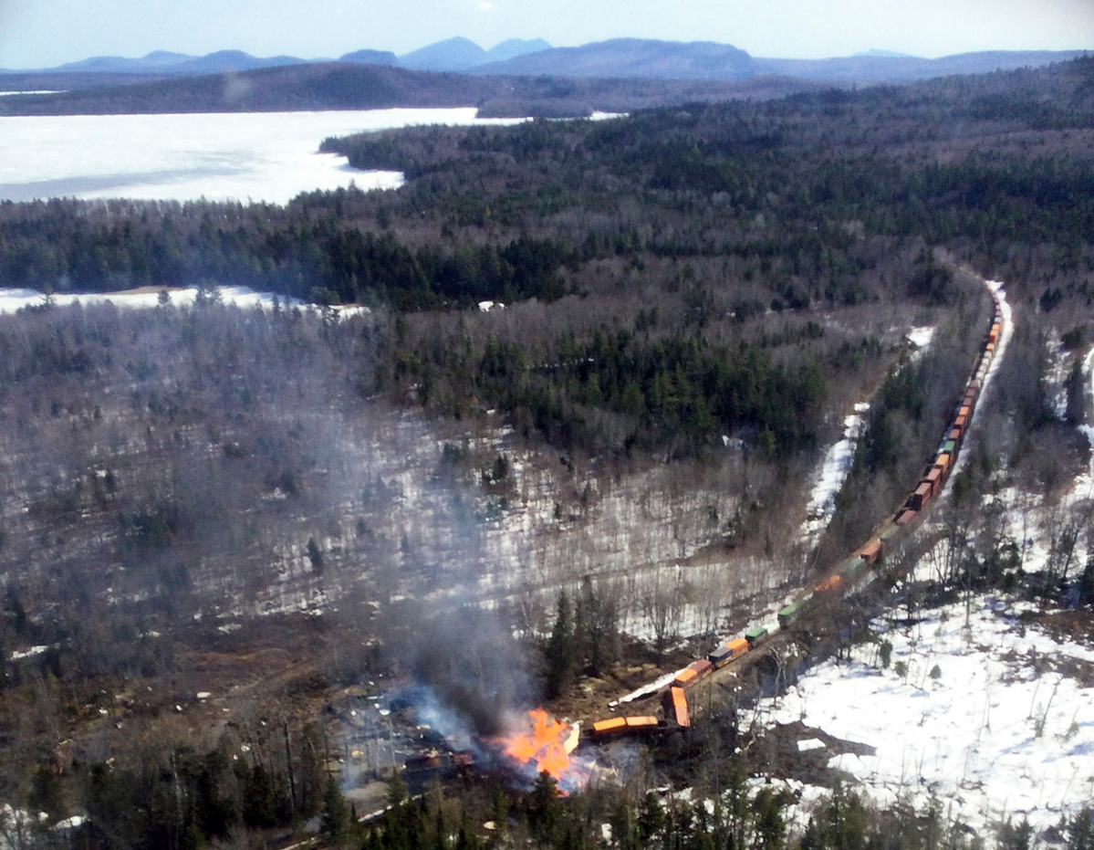 Fuel from Maine train derailment reportedly leaking into waterways