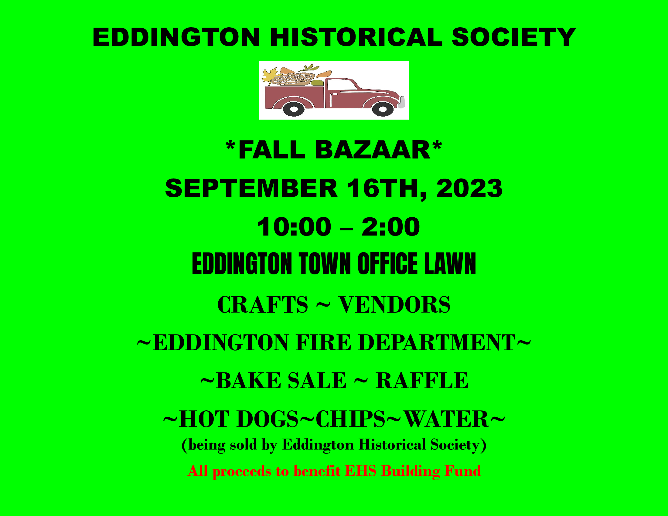 Eddington Historical Society Fall Bazaar Bangor Daily News