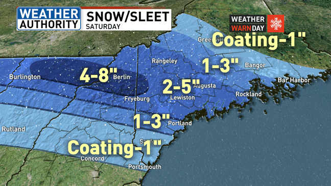 Messy storm to bring wintery mix and power outage threat to Maine this ...