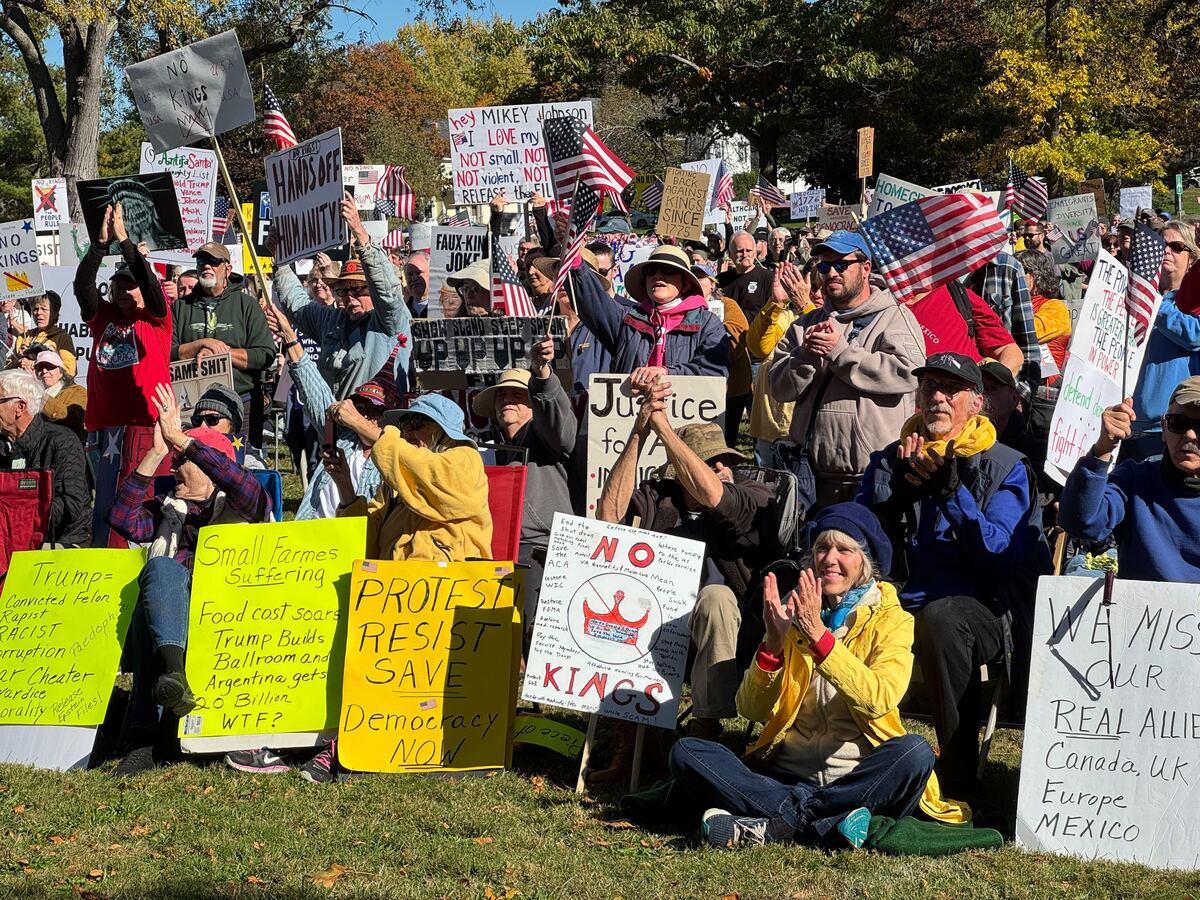 Thousands rally for No Kings in Bangor and across the state