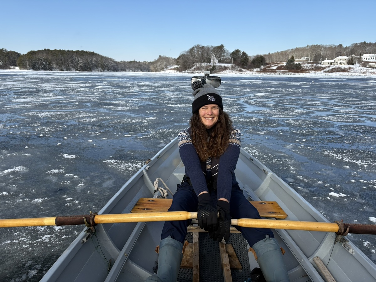 Maine Rowing This is what winter rowing in Maine looks like