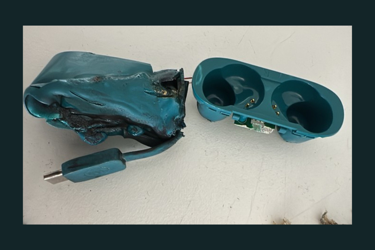 Headphone charger with lithium battery caused smoke that diverted flight to Bangor airport
