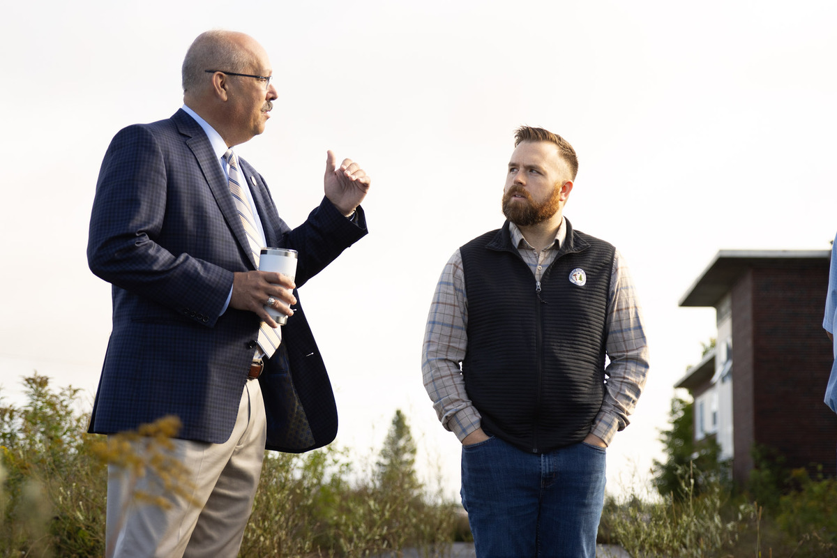 Maine House speaker touts clean energy in stop at former Loring Air Force Base
