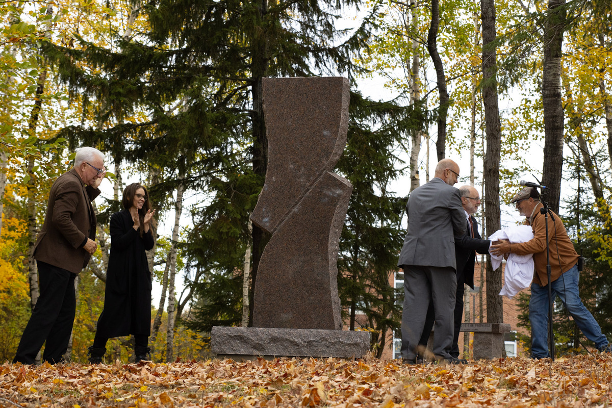 UMPI unveils sculpture honoring Donald and Linda Zillman