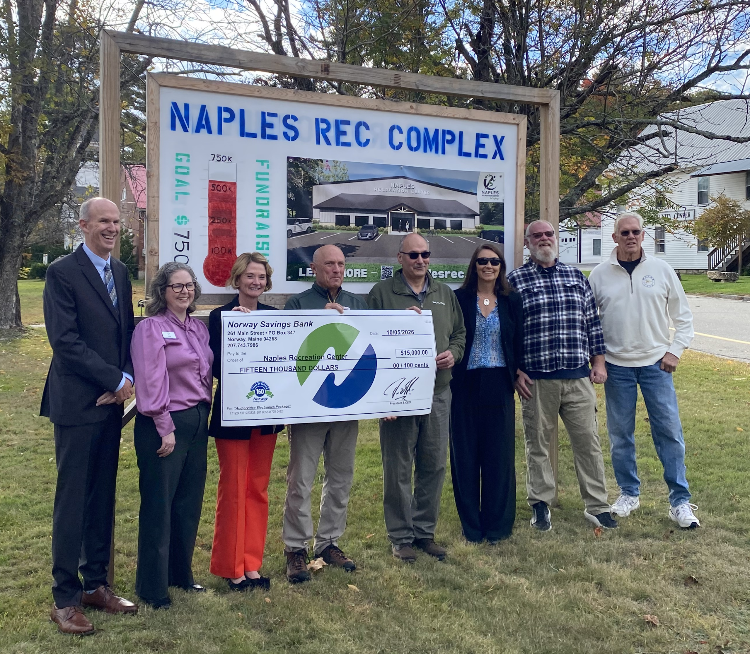 Norway Savings Bank commits $15,000 to new Naples Recreation Complex